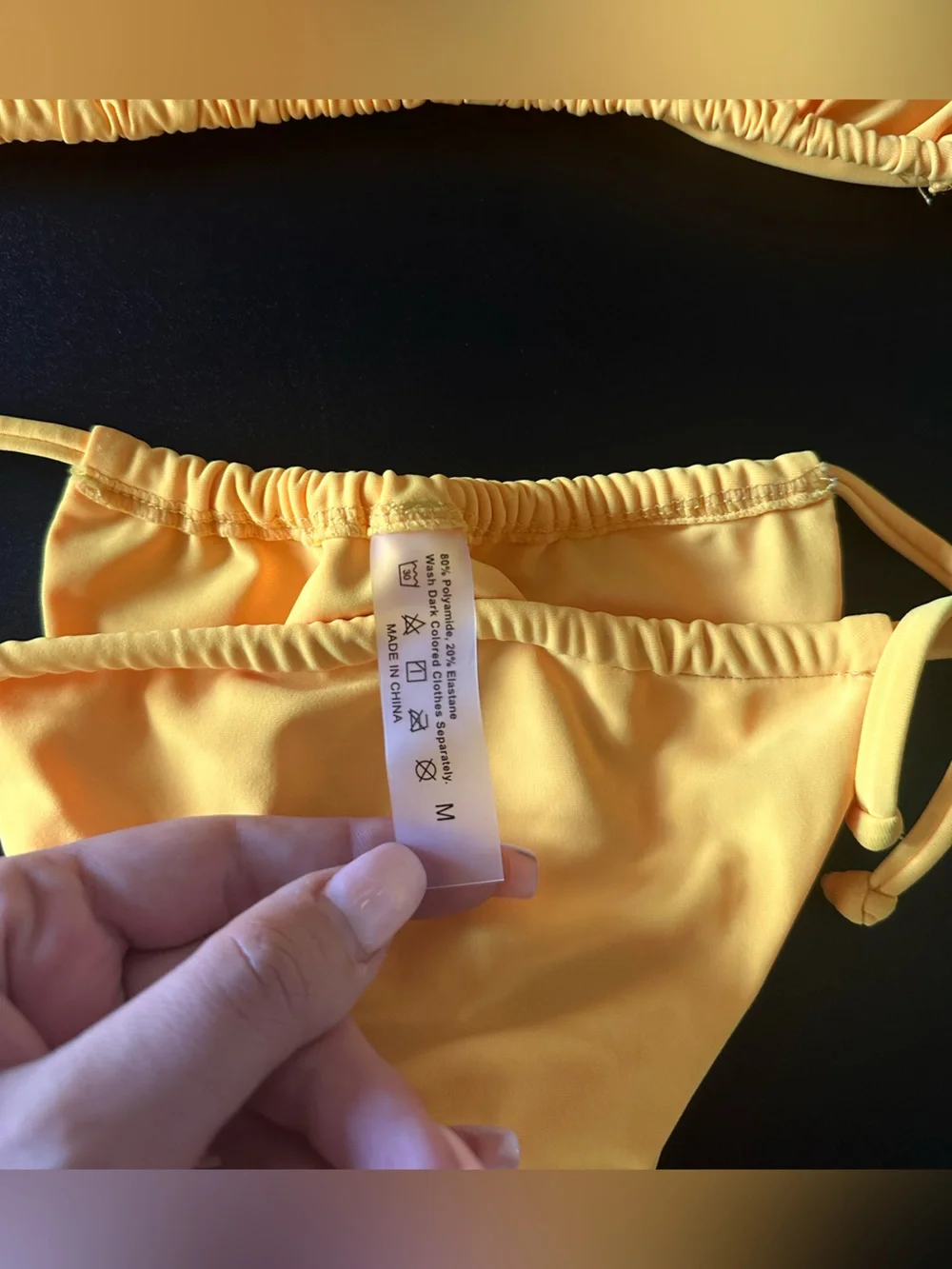 Yellow Triangle String Bikini Set - Picture 2 of 2